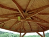 Šestiúhelný altán z lepeného lamelového dřeva. 