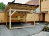 Pultová pergola se šindelem. 