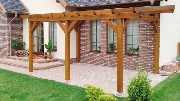 Pergola bez zastřešení z lepených hranolů BSH