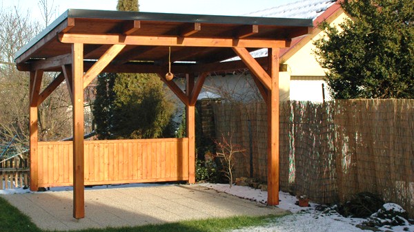 Pergola PRIMA 3 x 3 m se šindelem a žlaby